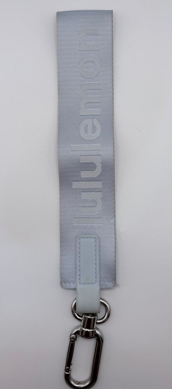 Lululemon Never Lost Keyfob in Pale Blue-Gray- Preowned